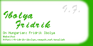 ibolya fridrik business card